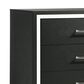 Coaster Lucia 5-Drawer Chest in Black and Chrome, , large