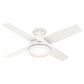 Hunter Dempsey Low Profile 44" Ceiling Fan with LED Lights in Fresh White, , large