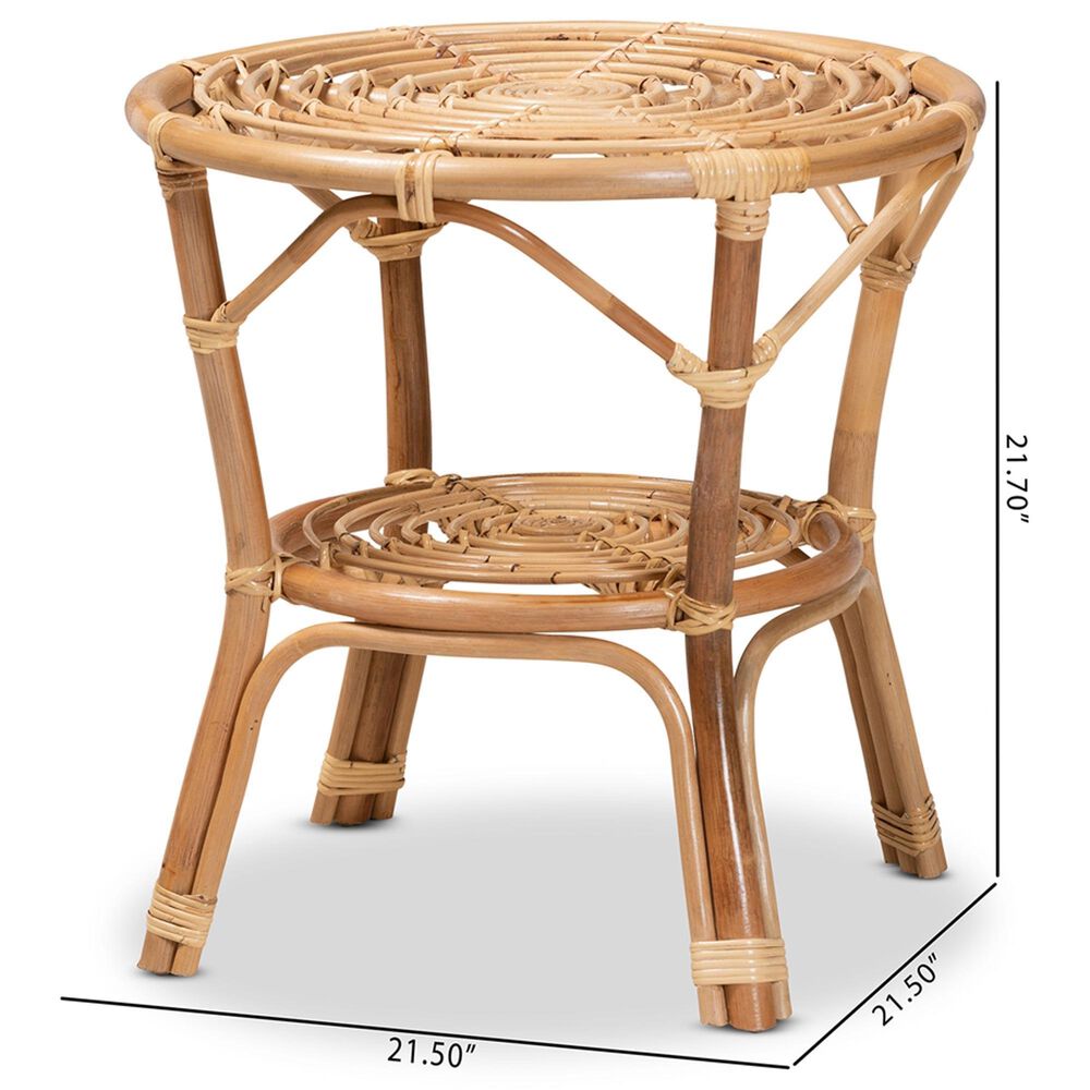 Baxton Studio Cariel Coffee Table in Natural Brown, , large