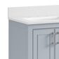 37B Lucerne 24" Single Bathroom Vanity Cabinet in Soft Blue with Marble Top and Backsplash, , large