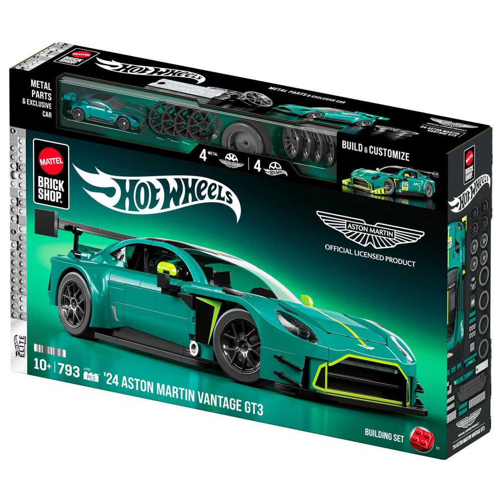 Mattel Brick Shop 24 Aston Martin Vantage Gt3 Building Set, , large