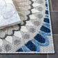 Safavieh Cabana CBN382G 6"7" x 9" Grey and Blue Indoor/Outdoor Area Performance Rug, , large