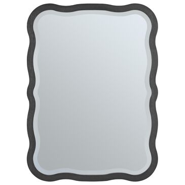 James Martin Vanities Rowyn Wavy 28" Scalloped Rectangular Mirror in Carbon Oak, , large