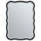 James Martin Vanities Rowyn Wavy 28" Scalloped Rectangular Mirror in Carbon Oak, , large
