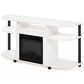 HOMLUX 47" Curved TV Stand with Electric Fireplace in White and Black, , large