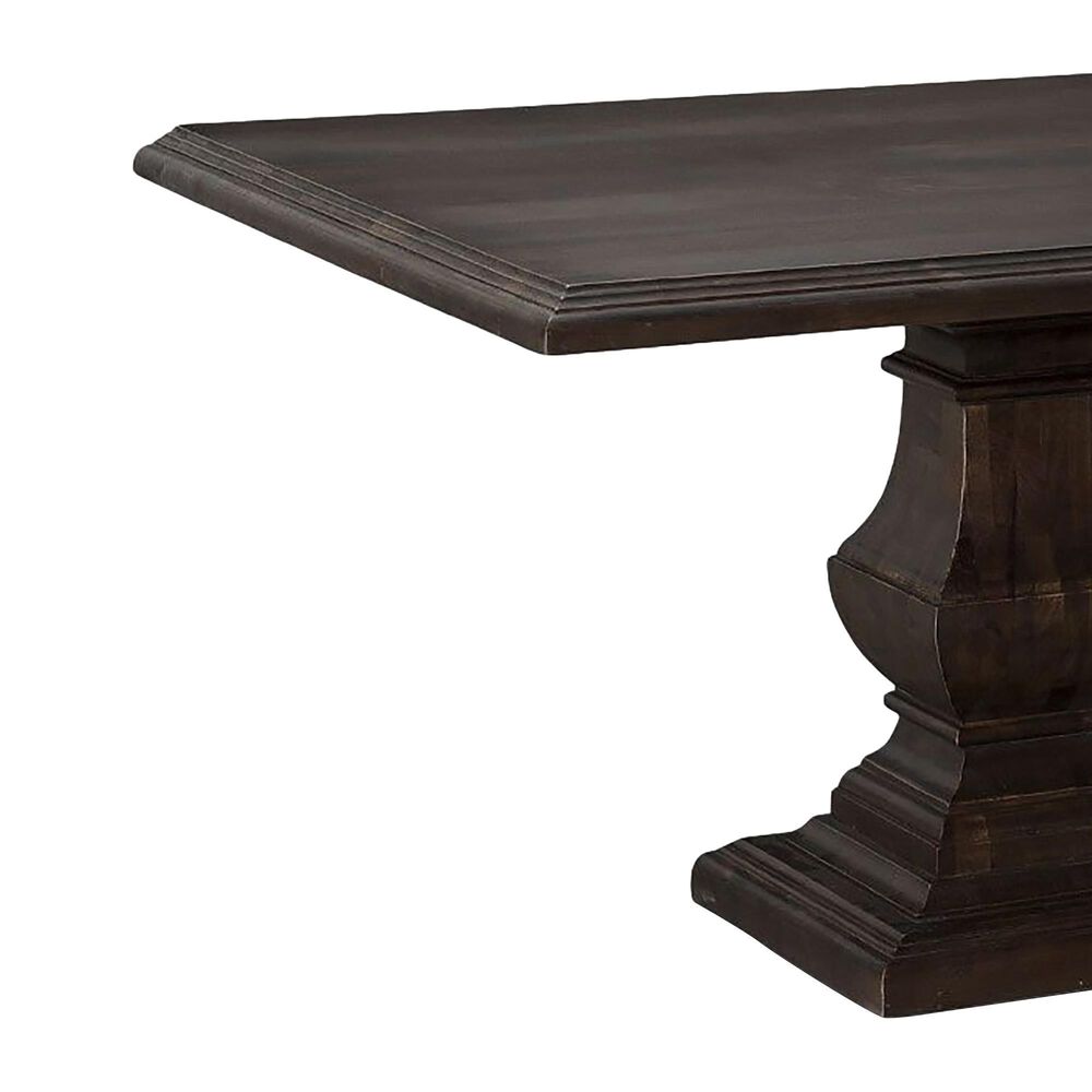 Home Trends &amp; Design Nimes 120&quot; Rectangular Dining Table in Vintage Brown - Table Only, , large