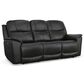 Flexsteel Crew 3-Piece Power Reclining Living Room Set in Raven Black, , large