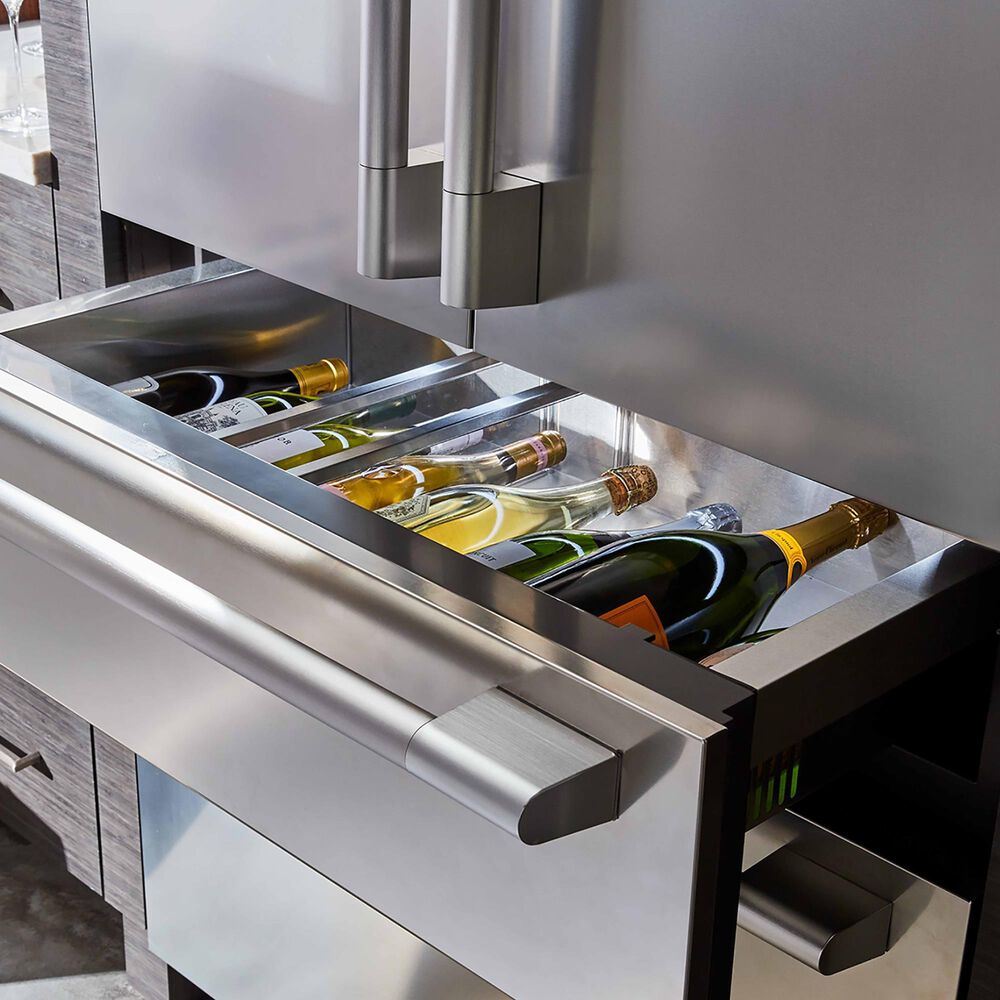 Signature Kitchen Suite 19.3 Cu. Ft. Built-in French Door Refrigerator and Panel Kit in Stainless Steel, , large