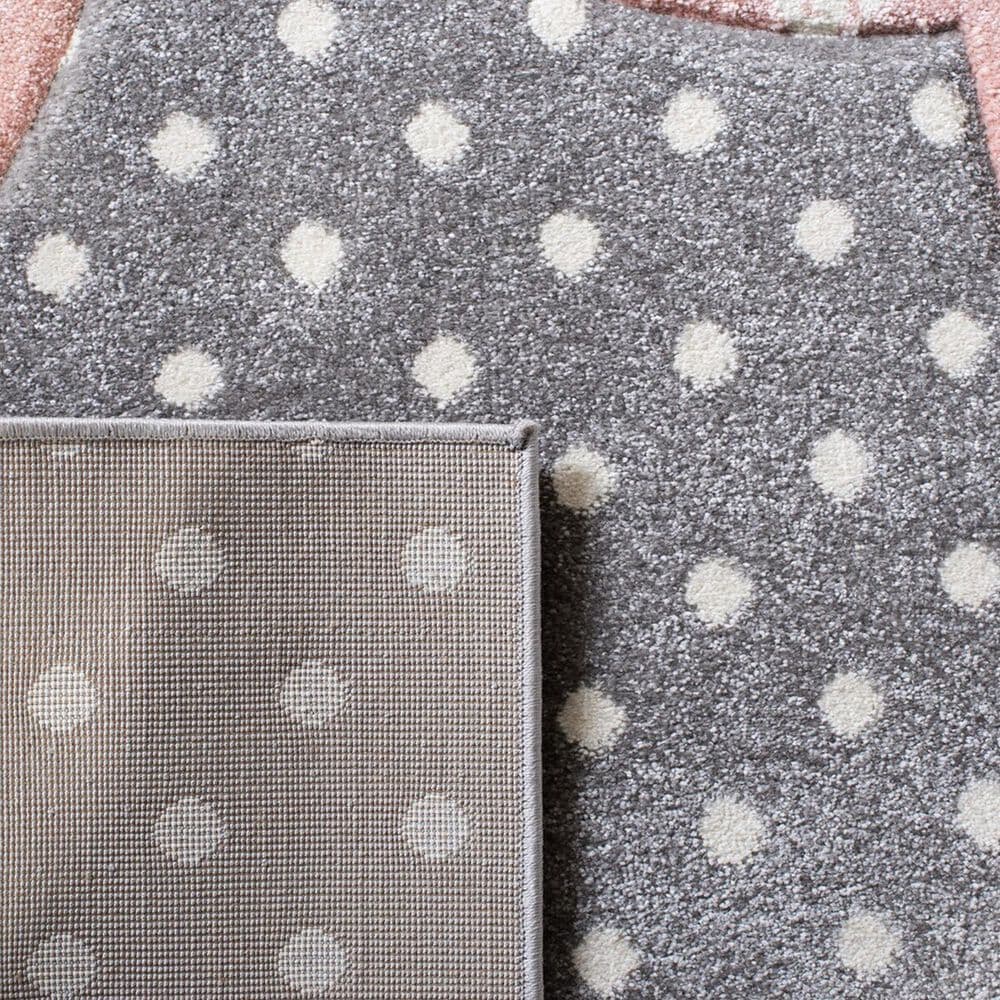 Safavieh Carousel 8&#39; x 10&#39; Grey, Ivory and Pink Kids   Area Rug, , large