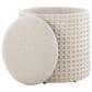 LumiSource Tahoe 18" Waffle Storage Ottoman in Ivory, , large