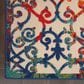 Nourison Aloha Damask 7"10" x 10"6" Multicolor Indoor/Outdoor Area Rug, , large