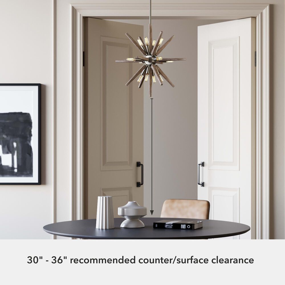 Hunter Jupiter Star 18&quot; 12-Light Pendant in Brushed Nickel, , large