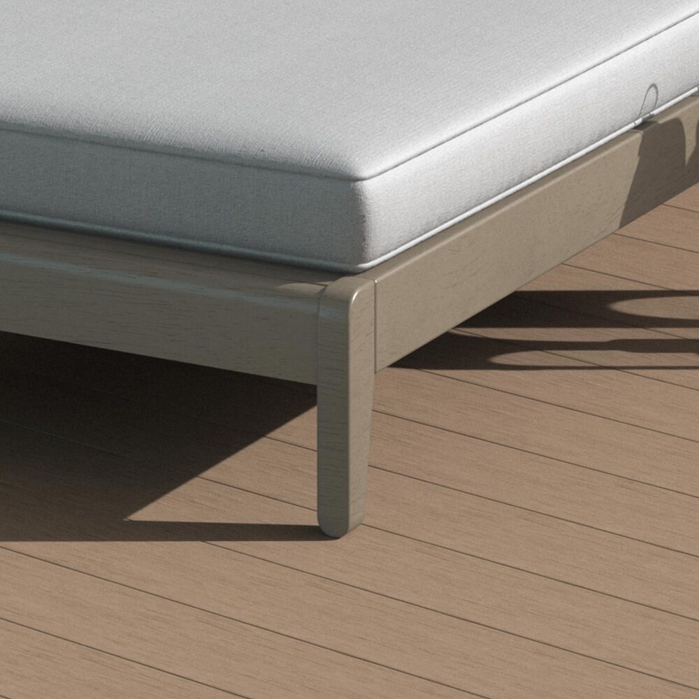Homestyles Sustain Patio Chaise Lounge with Gray Cushion in Stain Brown, , large