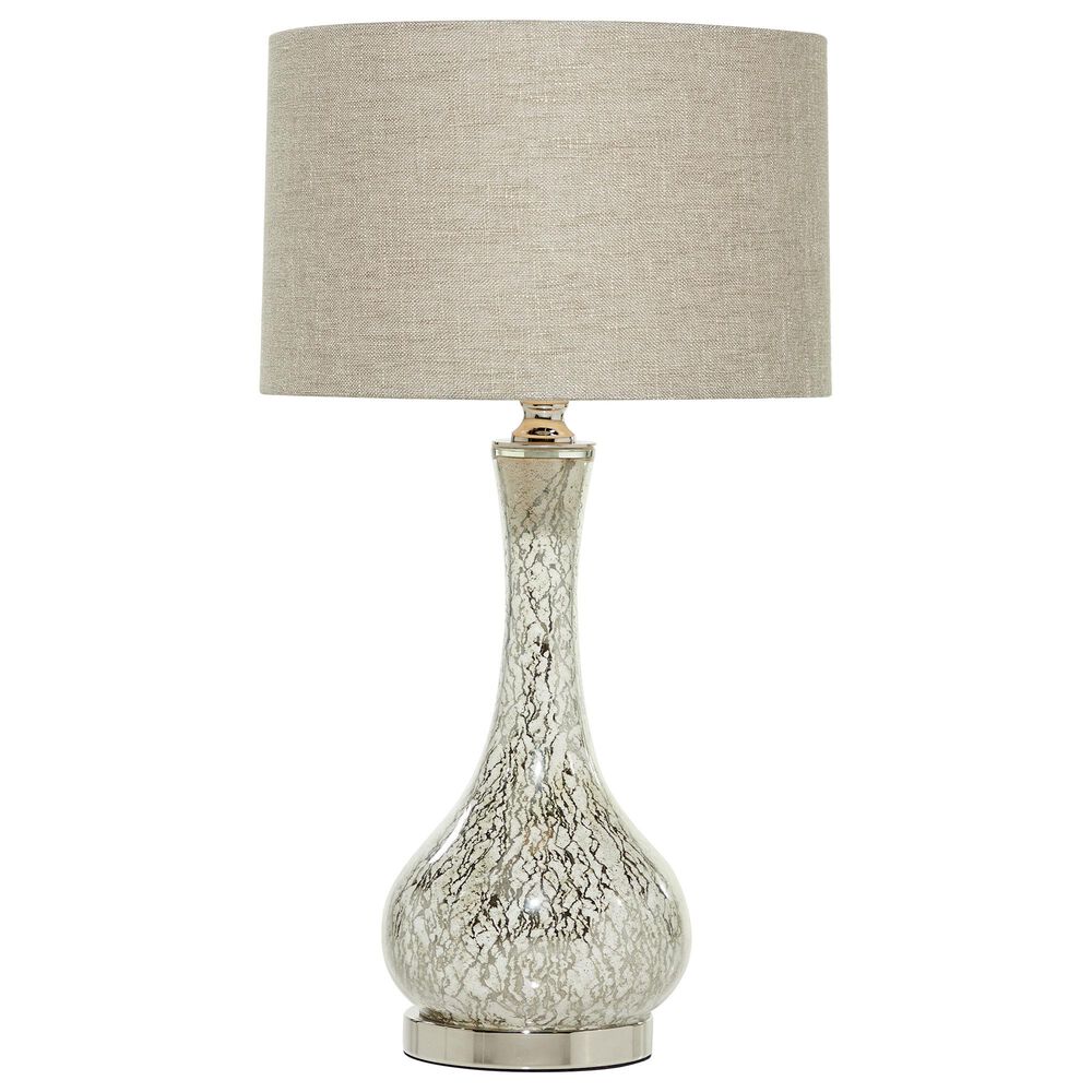 Maple and Jade Transitional 28" Glam Glass Table Lamp in Silver, , large
