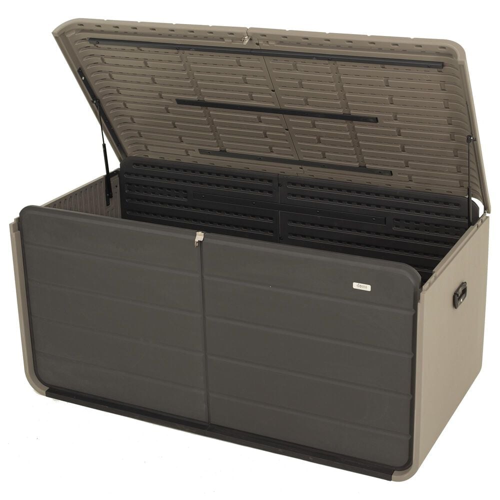 HOMLUX 200-Gallon Outdoor Storage Deck Box in Gray, , large