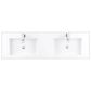 James Martin Vanities Linear 59" Double Bathroom Vanity in Mid Century Walnut with 15 cm Glossy White Solid Surface Top and Rectangular Sinks, , large