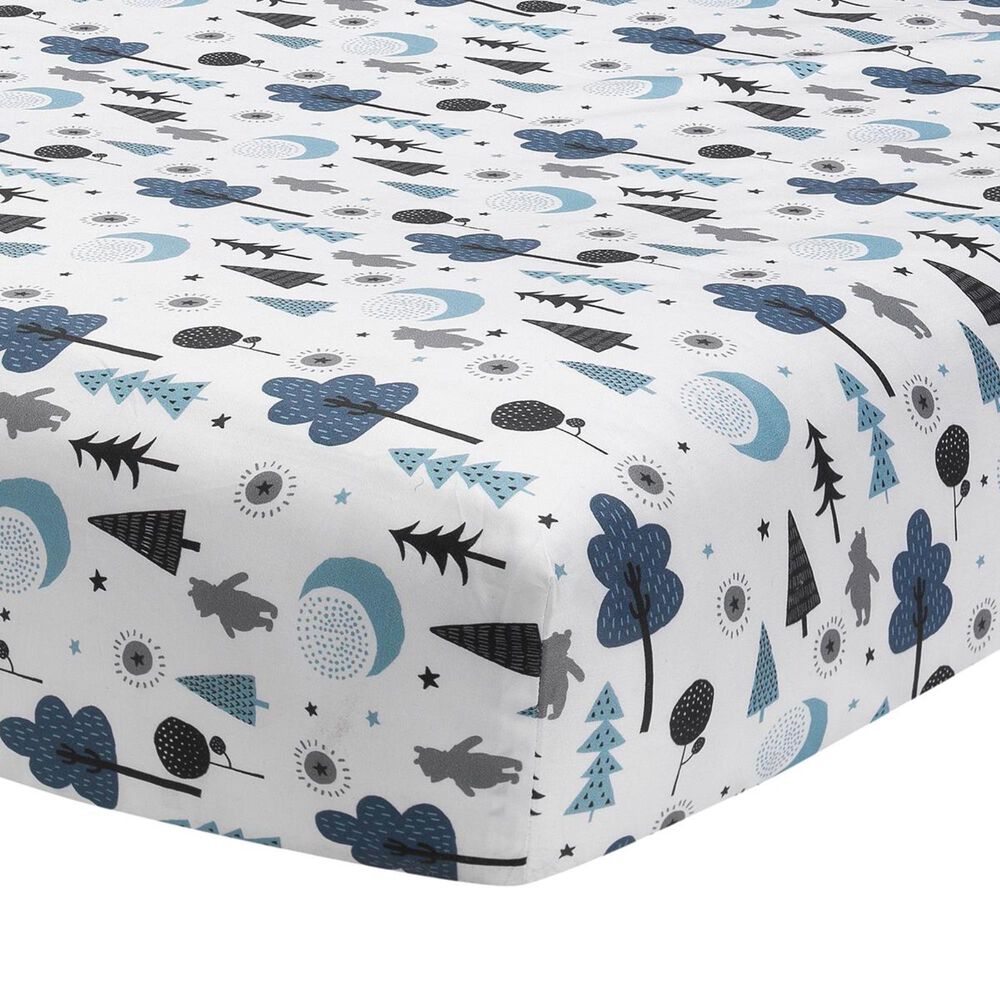 Lambs &amp; Ivy Pooh Bear 3-Piece Crib Bedding Set in Blue and Gray, , large