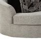 Ashley Megginson Oversized Round Swivel Chair in Storm, , large