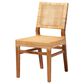 Baxton Studio Lesia Side Chair in Natural Brown and Walnut Brown, , large