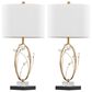 LumiSource Crystal Buds Table Lamp in Black, Clear and Gold (Set of 2), , large