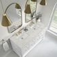 James Martin Vanities Breckenridge 60" Double Bathroom Vanity in Bright White with 3 cm Victorian Silver Quartz Top and Rectangular Sinks, , large