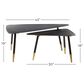 Uma Enterprises Modern Accent Table in Black and Gold (Set of 2), , large