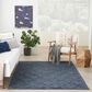 Nourison Easy Care 4" x 6" Navy Blue Indoor/Outdoor Area Rug, , large