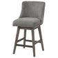 OSP Home Granville Swivel Counter Stool with Charcoal Upholstered in Grey, , large