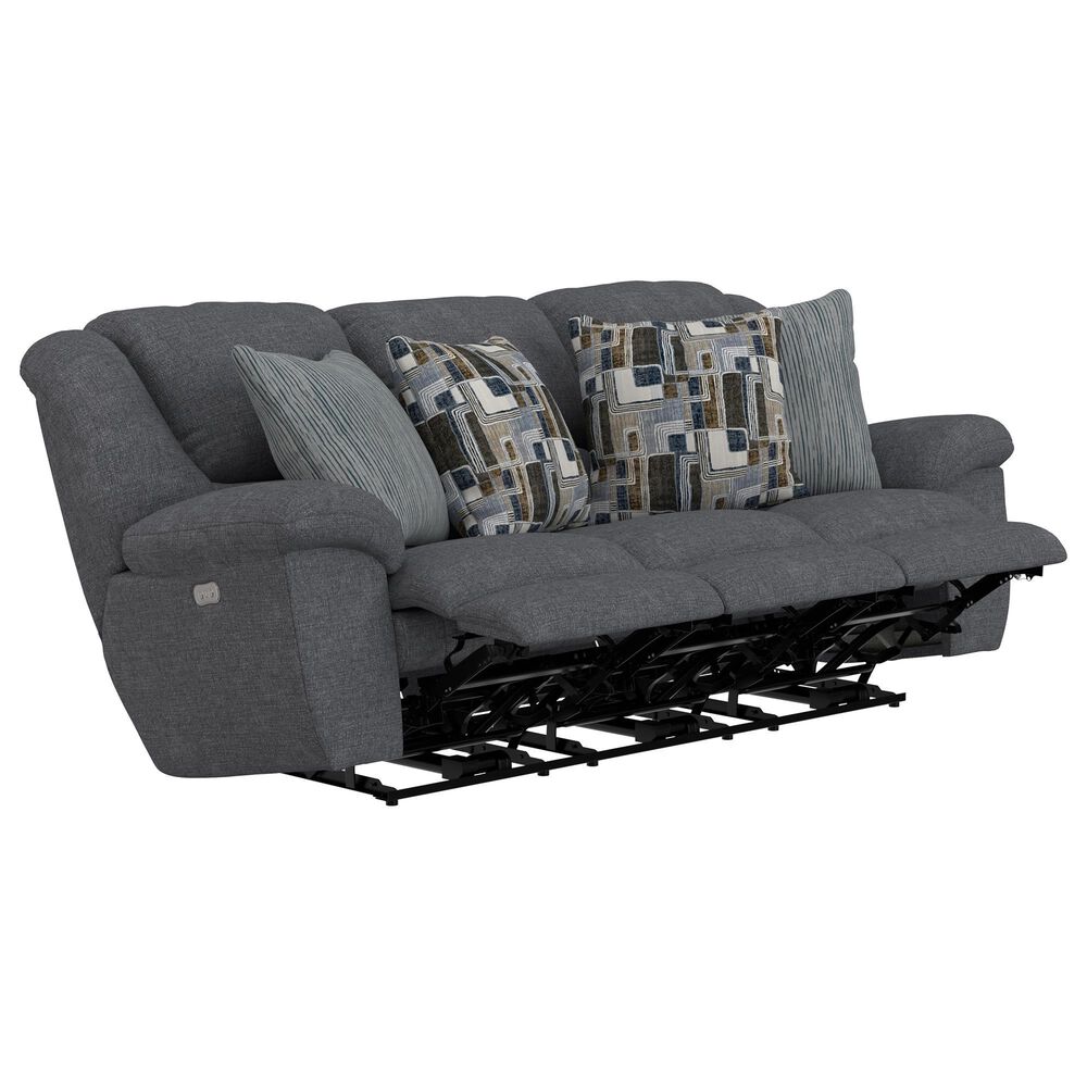 Catnapper Trifecta Power Reclining Sofa with Drop Down Table in Smoke, , large