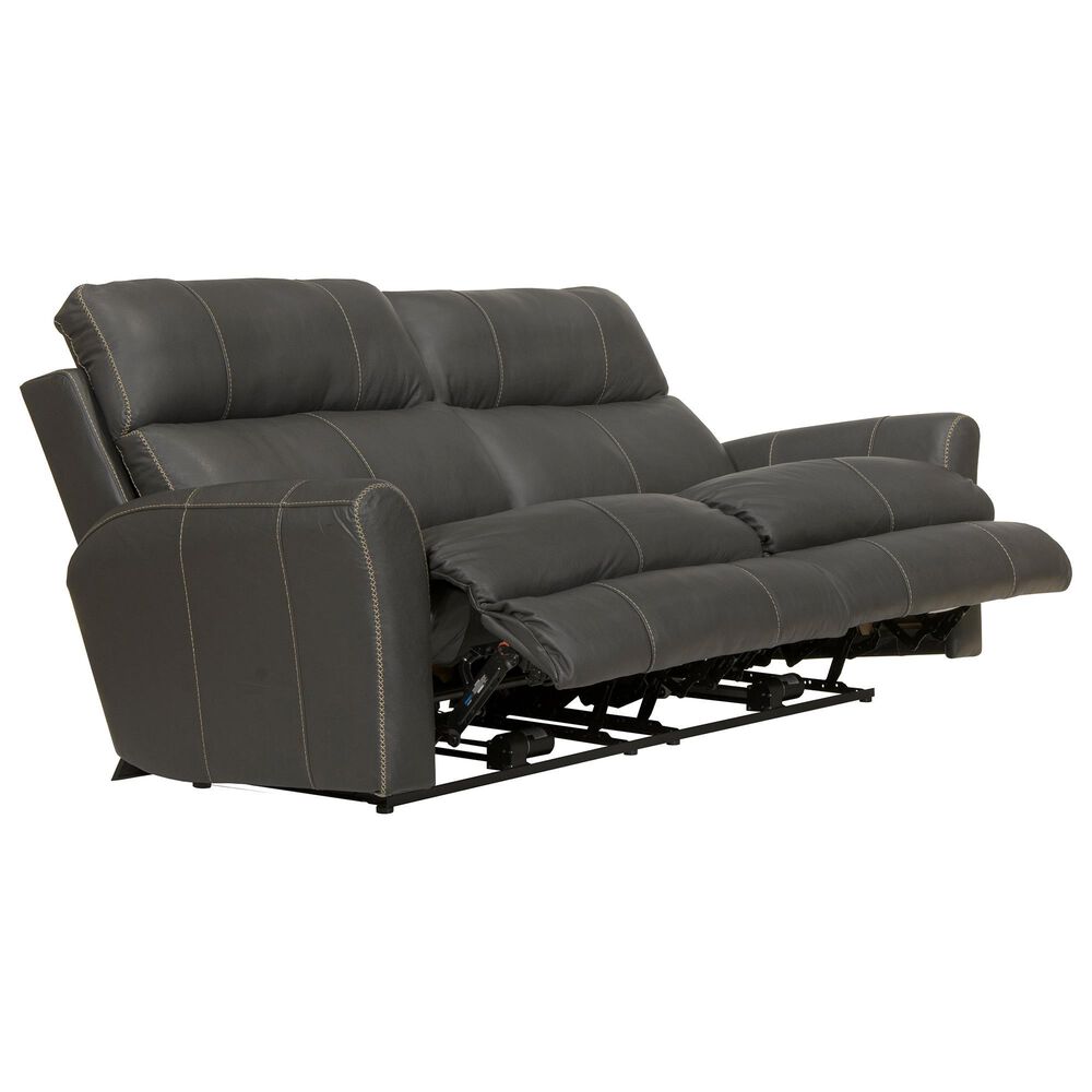 Catnapper Fredda Power Reclining Sofa with Power Headrest in Anthracite, , large