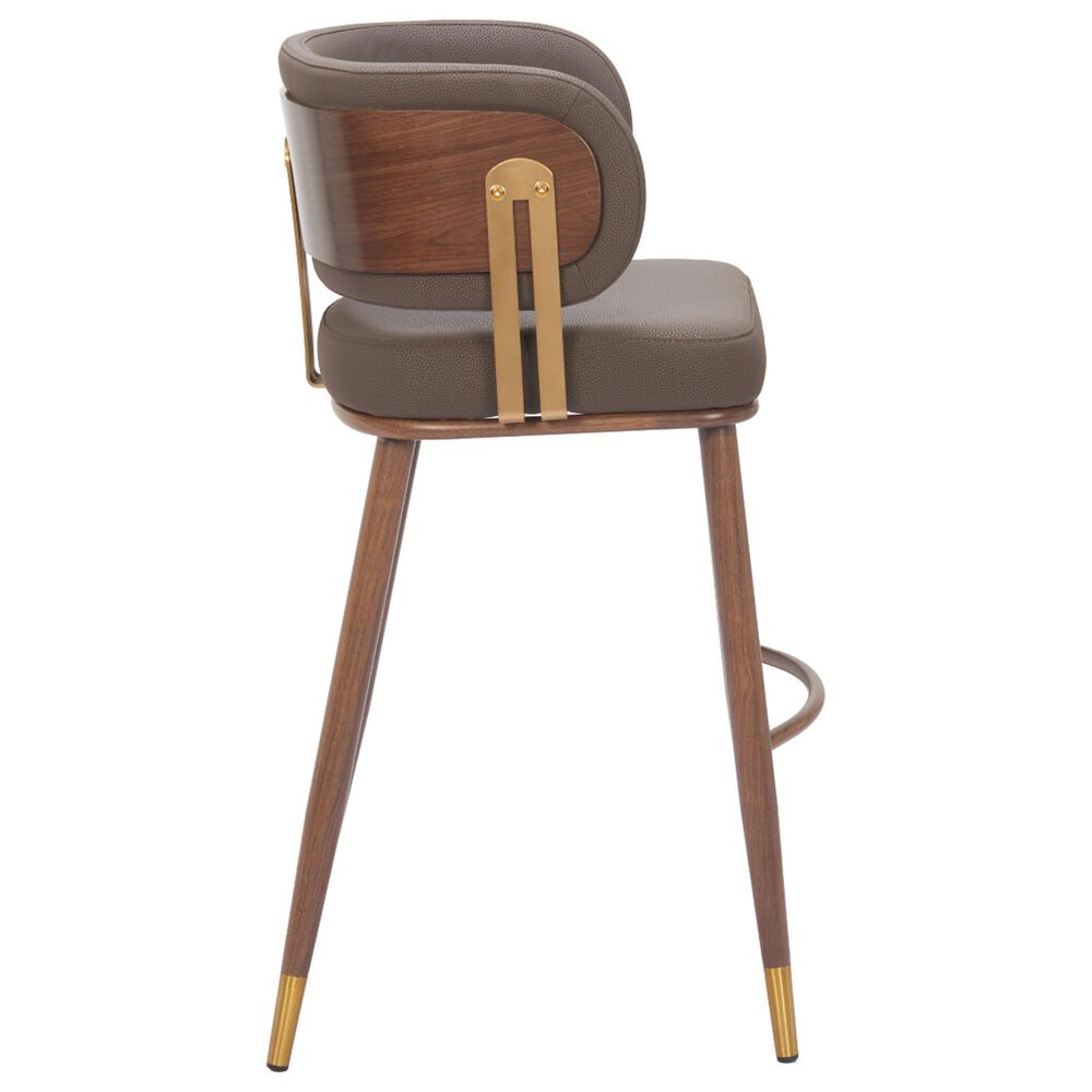 Zuo Modern Brew Barstool in Brown &amp; Walnut, , large
