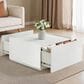 Furniture of America Elovier Coffee Table with Storage Drawers in White, , large