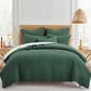 Levtex Mills Waffle 3-Piece Full/Queen Quilt Set in Forest Green, , large