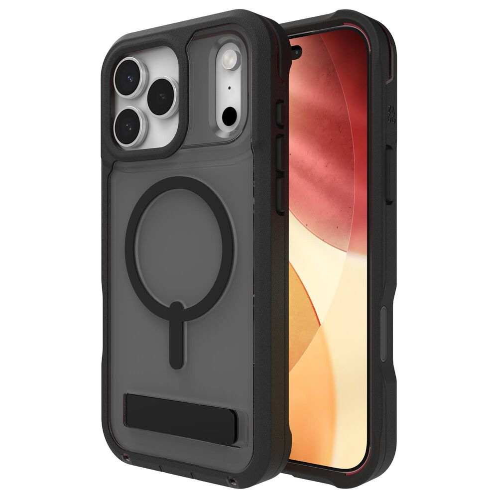 Zagg Rainier Snap MagSafe Case with Kickstand for Apple iPhone 17 Pro Max in Smoke Black, , large