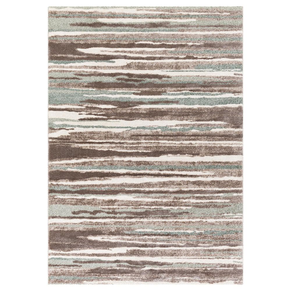 Surya Cielo 9" x 12" Sage, White, Beige and Camel Area Rug, , large