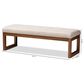 Baxton Studio Caramay Accent Bench in Light Beige, , large