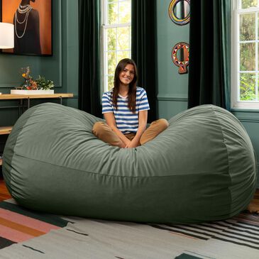 Jaxx Grand Lounger 7" Bean Bag Sofa in Green, , large