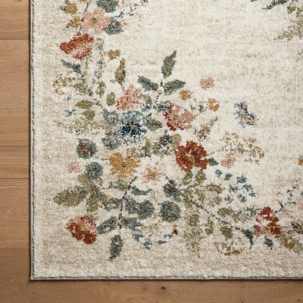 Rifle Paper Co Laurel Strawberry Fields 2&#39;8&quot; x 4&#39; Cream Area Rug, , large