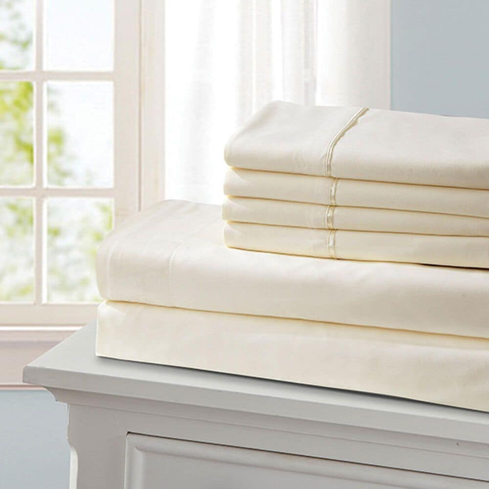 Duke Imports 2400 Series Hotel Quality 6-Piece Queen Sheet Set in Ivory, , large