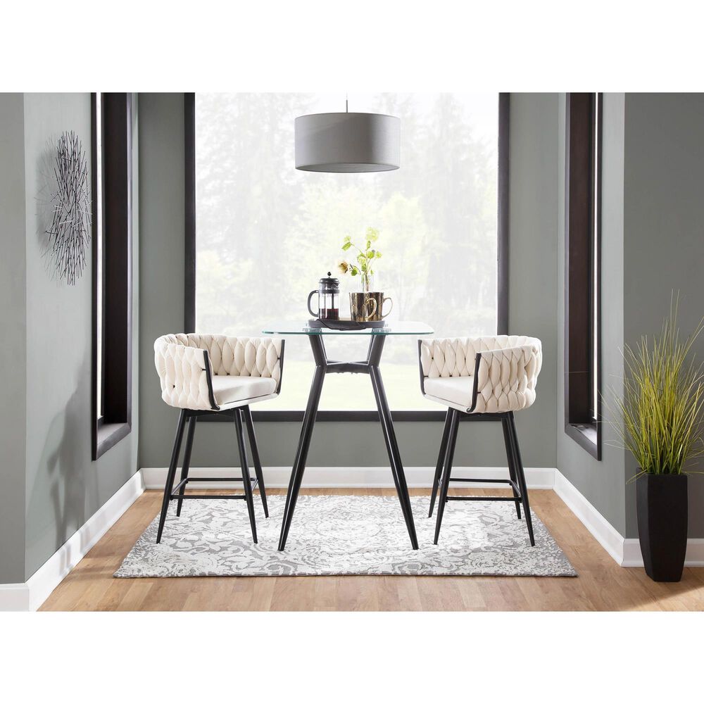 Lumisource Clara Counter Height Table in Black and Clear - Table Only, , large