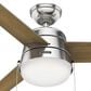 Hunter Aker 52" Ceiling Fan with LED Lights in Brushed Nickel, , large