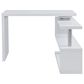 Southern Enterprises Yatesling Corner Desk in White/Chrome, , large