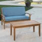 Hearth and Haven Peyton 2-Piece Patio Conversation Set with Beige Cushion in Teak, , large