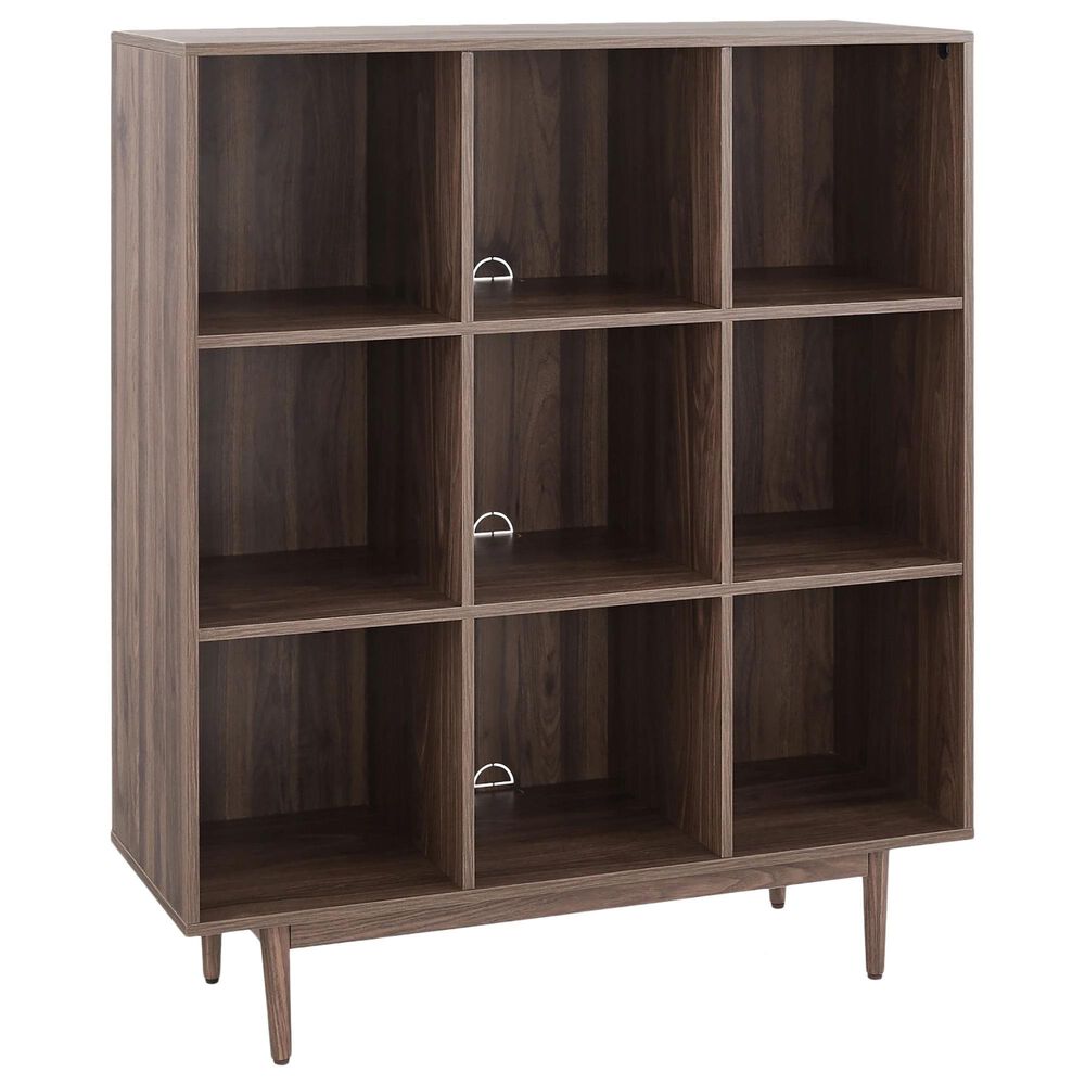 Crosley Furniture Liam 9-Cube Bookcase in Walnut, , large