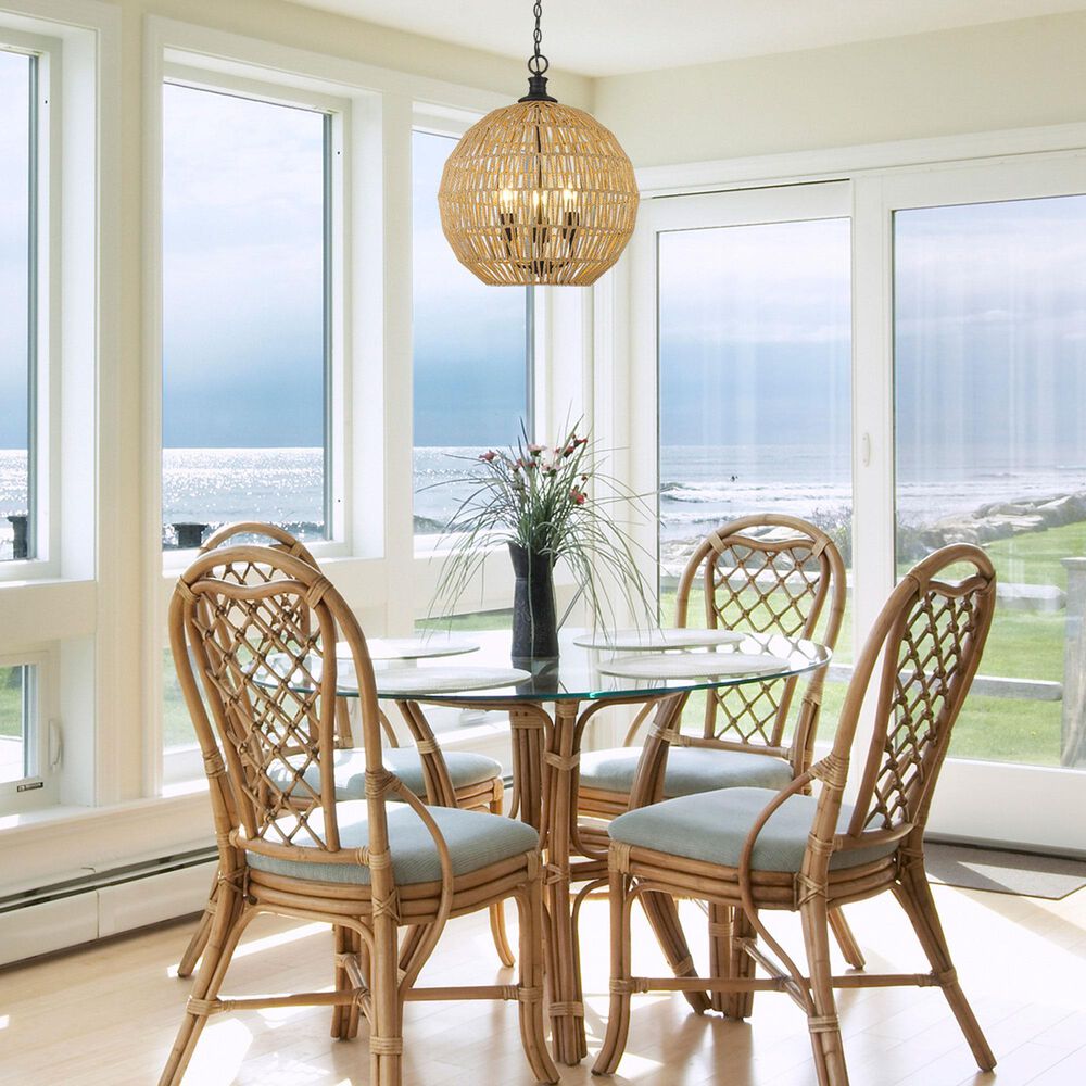 Golden Lighting Florence 3-Light Pendant in Matte Black, , large