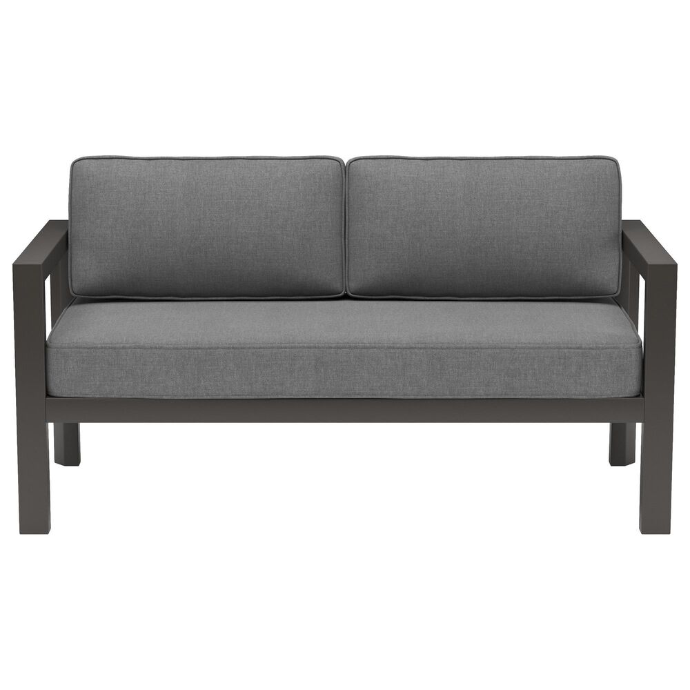 Homestyles Grayton 4-Piece Patio Conversation Set with Loveseat in Gray, , large