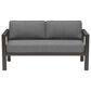 Homestyles Grayton 4-Piece Patio Conversation Set with Loveseat in Gray, , large