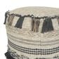 India House 18" Fringe Pouf in Earthy, , large