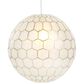 Creative Coop Simone 16" Pendant with Pearly White Shade in Antique Gold, , large