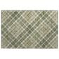 Dalyn Rug Company Soft Essentials Plaid Olive 2"6" x 3"10" Indoor/Outdoor Area Rug, , large
